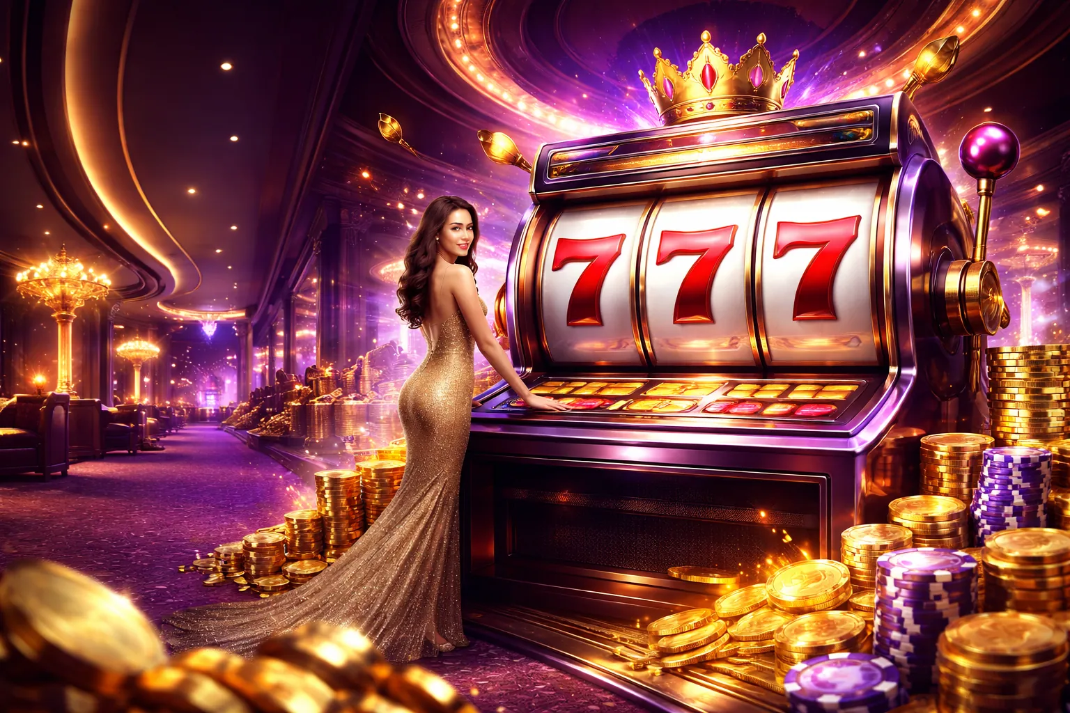 Máy đánh bạc hi8 bet với biểu tượng jackpot và tiền vàng